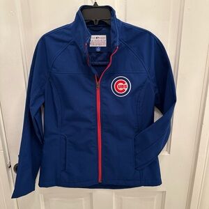 NEW Chicago Cubs Genuine Merchandise Zip Jacket Size Medium Blue Women's Y2K